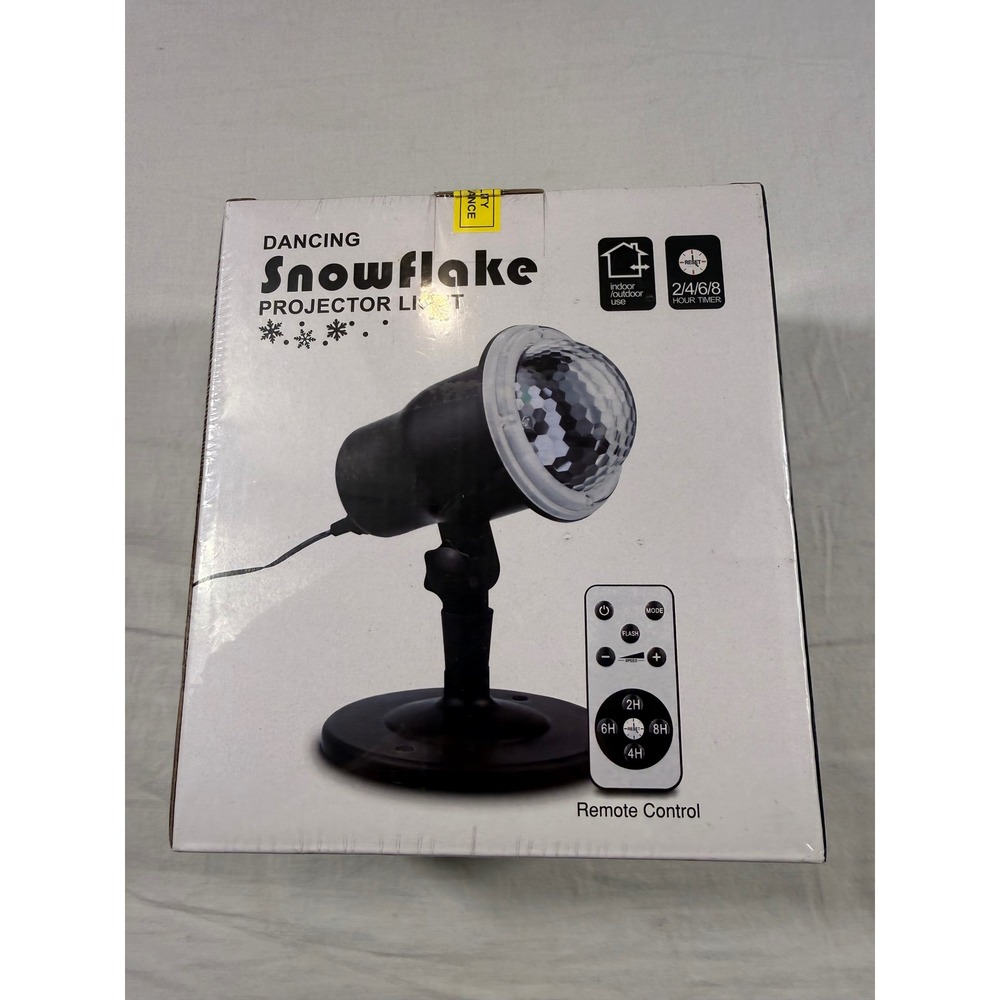 Dancing Snowflake Projector Light Black NEW Remote Timer IP44 Indoor